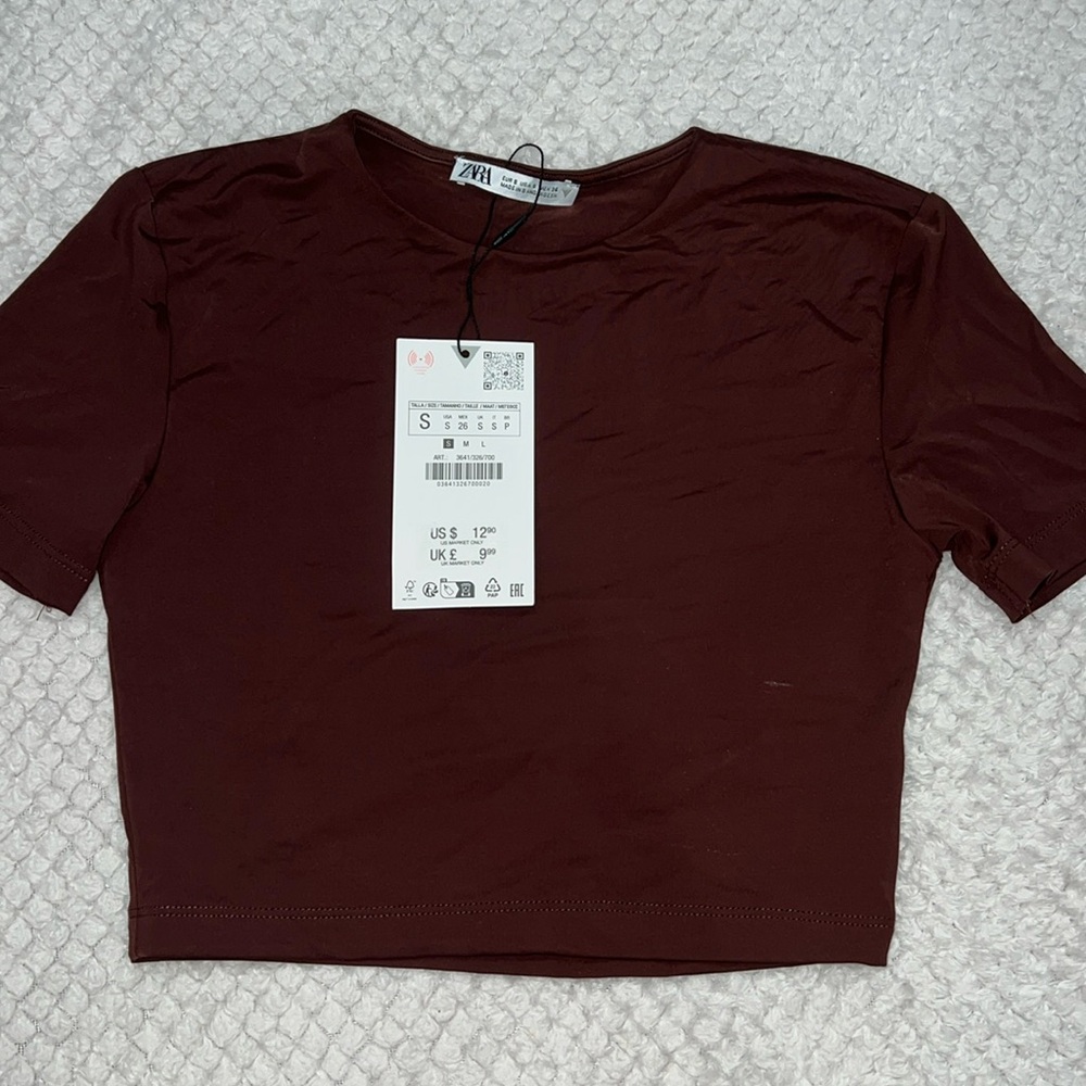Zara seamless crop tshirt